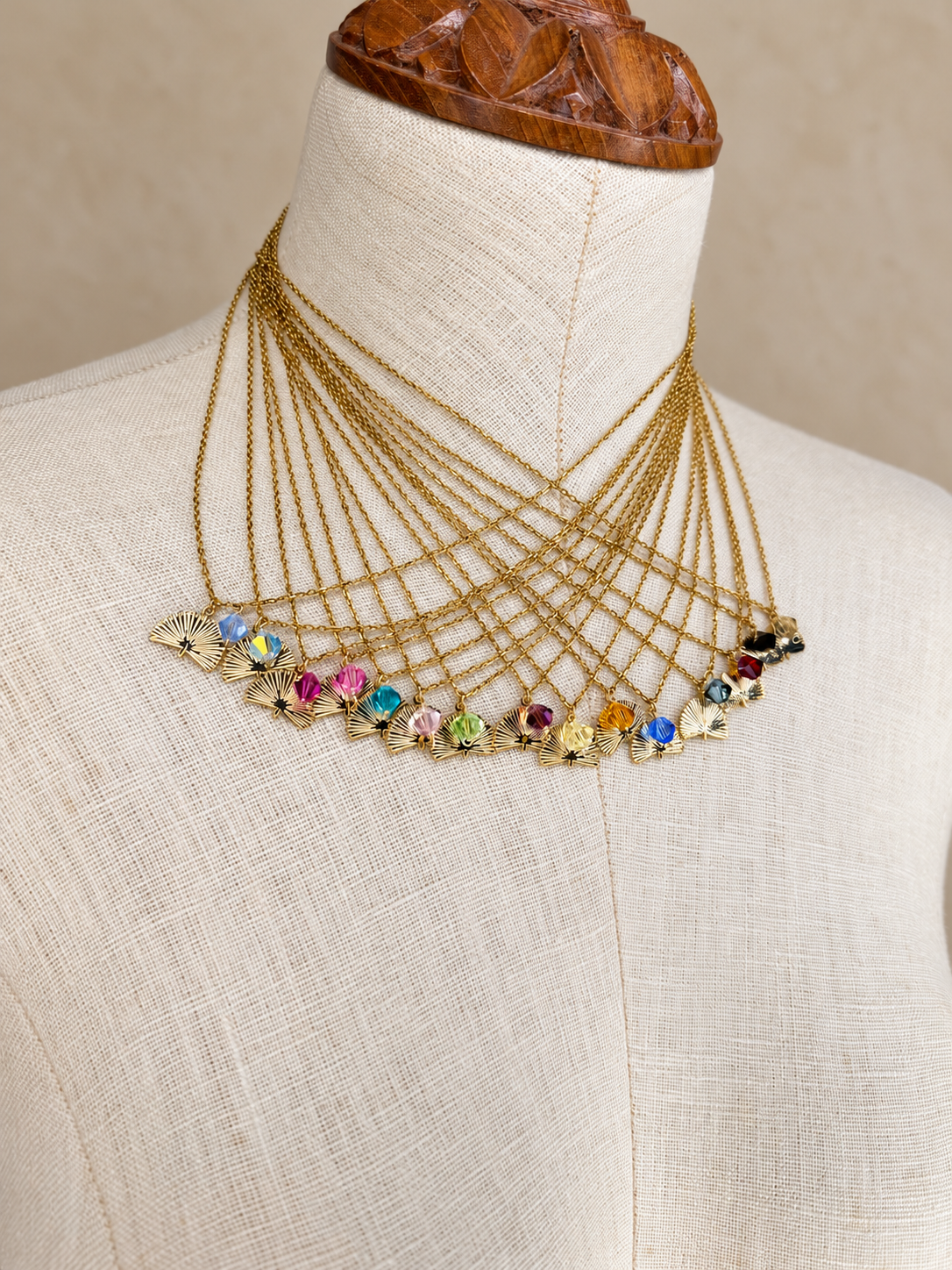Palm Necklace | Vintage Swarovski Crystals