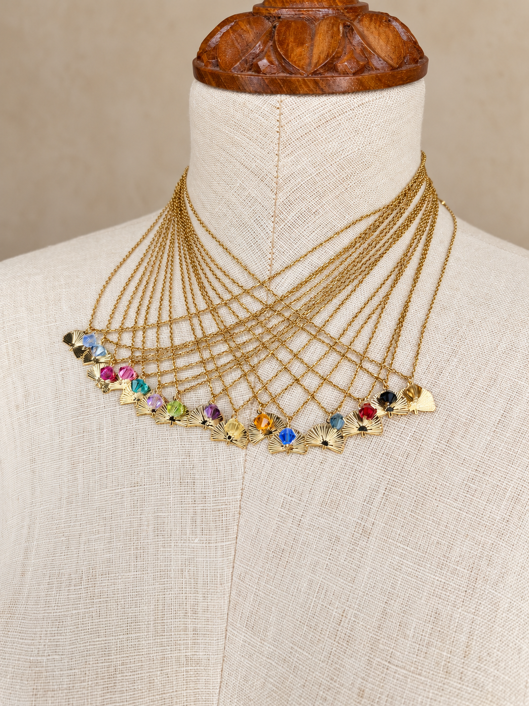 Palm Necklace | Vintage Swarovski Crystals
