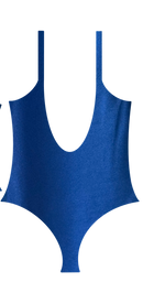 Shimmer Blue - Vane One Piece Cheeky